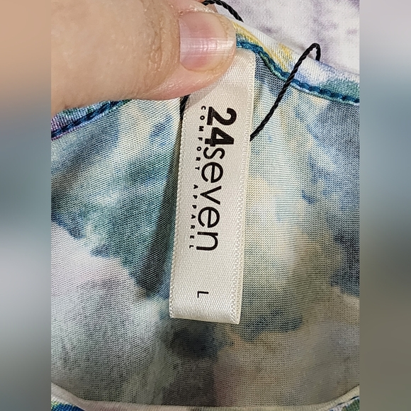 24Seven Vibrant Multicolor Flowy Casual Maxi Dress Size Large NEW - Picture 4 of 5